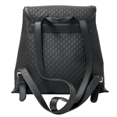 Pre-owned Gucci Black Leather Backpack ()
