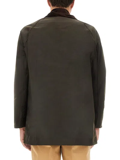 Barbour Beaufort Long Sleeved Snapped Jacket In Green