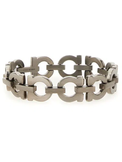 Ferragamo Gancini Bracelet In Metallic