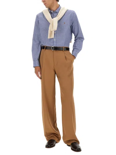 Polo Ralph Lauren Ralph Lauren Gingham Long Sleeve Shirt Blue In Blue