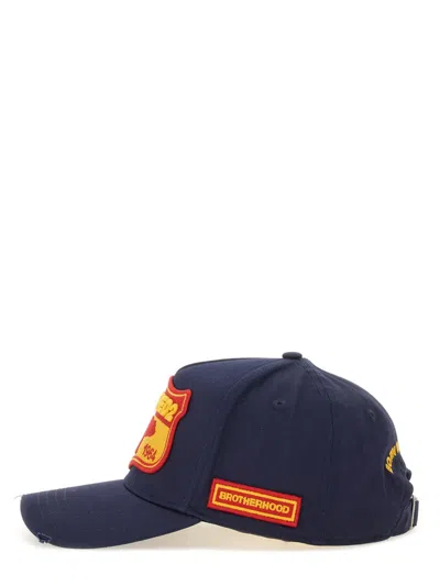Dsquared2 Navy Canadian Patch Baseball Cap In Blue