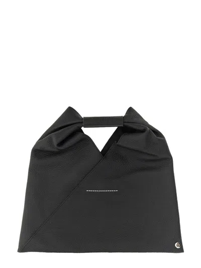 Mm6 Maison Margiela Mm6 By Maison Margiela Triangular Silhouette Mini Bag With Distinctive Handle In Black