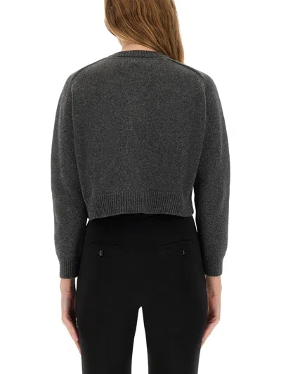 Patou Jp Monogram Intarsia Wool And Cashmere Cropped Cardigan Clothing