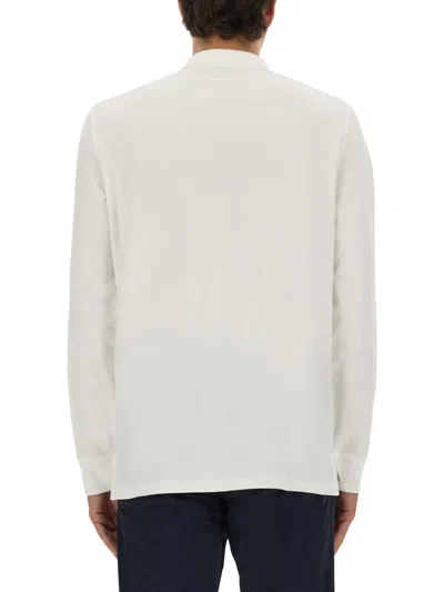 Polo Ralph Lauren White Polo With Classic Collar And Pony Embroidered On The Front In White