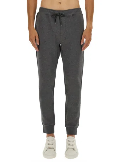 Polo Ralph Lauren Tapered Jogger Pants With Drawstring Waist And Ribbed Cuffs In Gray