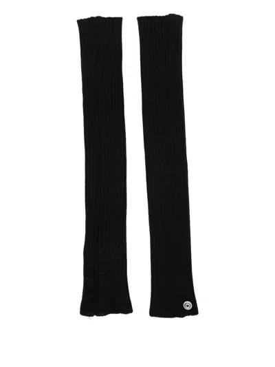 Rick Owens Virgin Wool Sleeves In Black