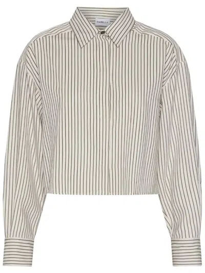 Marella Striped Cropped Shirt In Multi