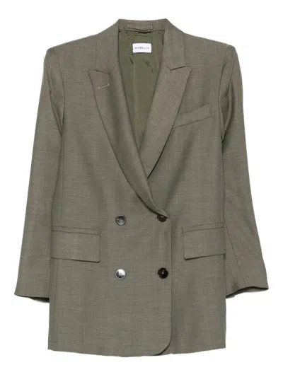 Marella Kriss Double-breasted Blazer In Brown