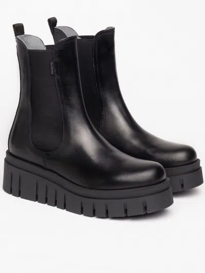Nero Giardini 55mm Elastic-panelled Platform Boots In Black