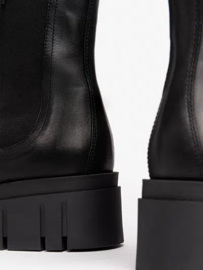 Nero Giardini 55mm Elastic-panelled Platform Boots In Black