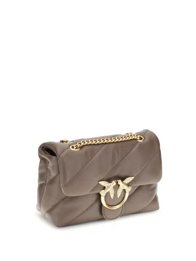 Pinko Love Mini Puff Shoulder Bag In Brown