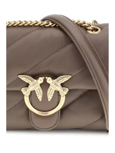 Pinko Love Mini Puff Shoulder Bag In Brown