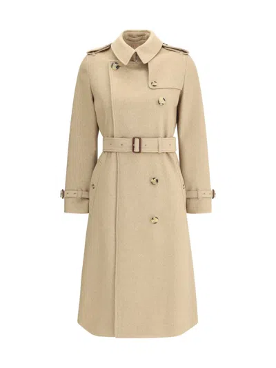 Burberry Women Kensington Midi Cashmere Coat In Gold