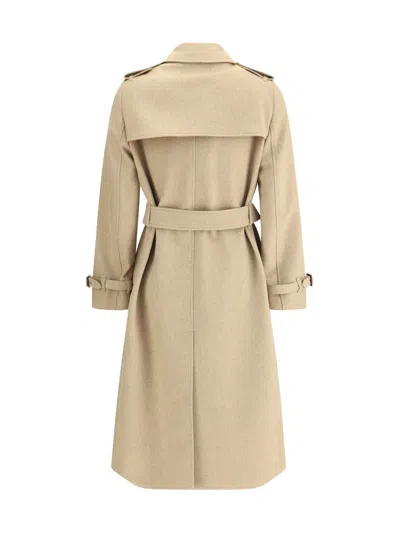 Burberry Women Kensington Midi Cashmere Coat In Gold