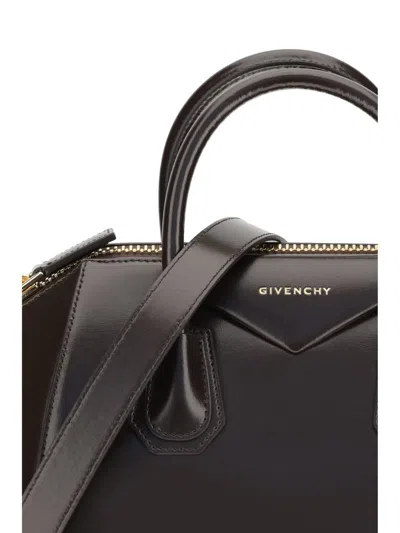 Givenchy Antigona Mini Top Handle Bag In Box Leather In Brown
