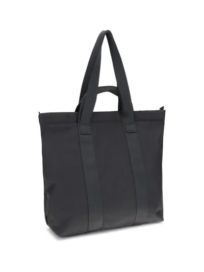 Y-3 Spacious Tote Bag With Leather Straps And Embossed Logo In Black