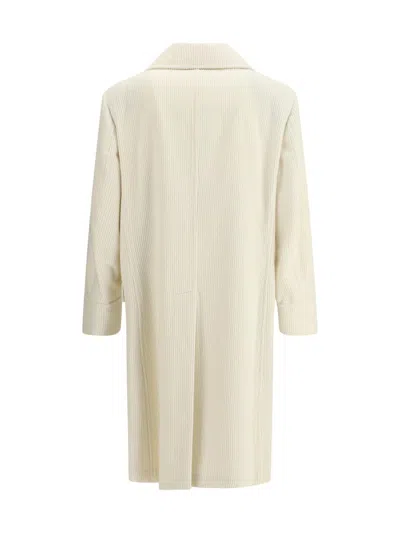Brunello Cucinelli Men One-and-a-half-breasted Coat In White