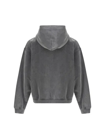 Represent Mens Script Logo Zip-up Cotton Hoody Vintage Grey In Gray