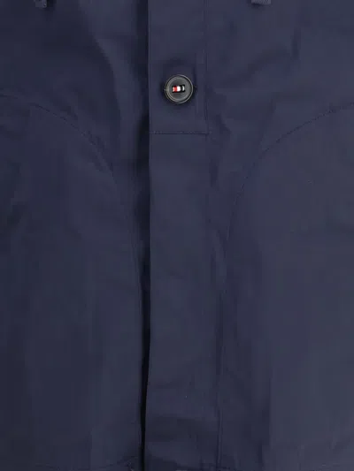 Thom Browne Memory Tech Waterproof Jacket In Blue