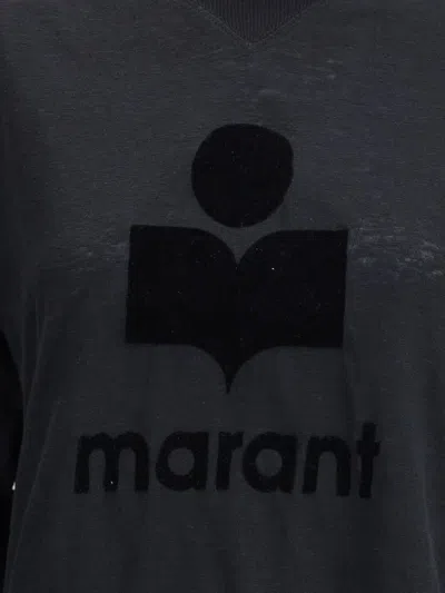 Isabel Marant Étoile Isabel Marant Etoile Moby Sweatshirt With Flocked Logo In Black
