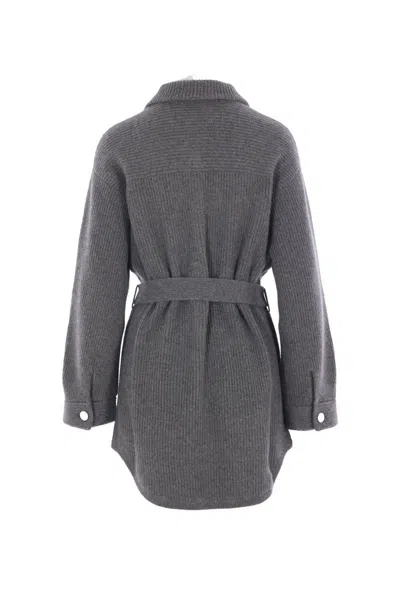 Brunello Cucinelli Virgin Wool-cashmere-silk Cardigan In Blue