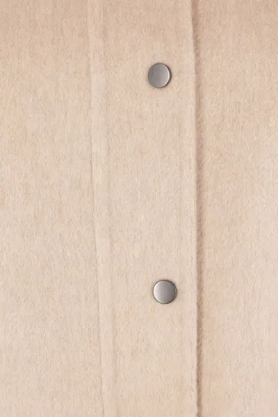 Brunello Cucinelli Hooded Buttoned Cape In Sand