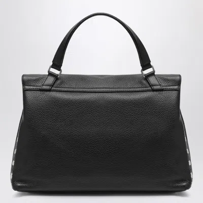 Zanellato Small Leather Handbag With Adjustable Shoulder Strap In Black