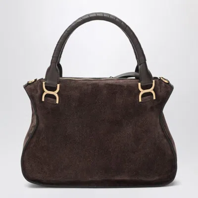 Chloé Women Marcie Small Leather Handbag In Burgundy