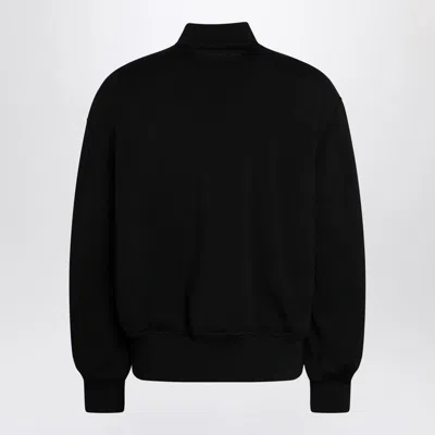 Givenchy Bomber Jacket With Leather Panels And Wool Sleeves In Black