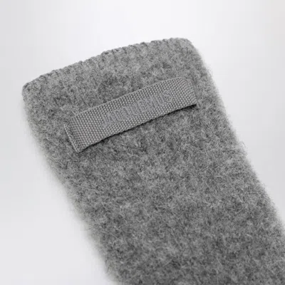 Jacquemus Les Gants Gros Grain Alpaca Blend Gloves In Gray