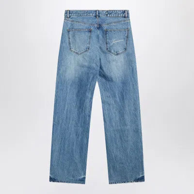 Jacquemus Straight Leg Denim Pants In Indigo Color Men In Blue