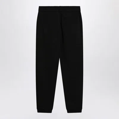 Moncler Black Cotton Jogging Pants Men In Black