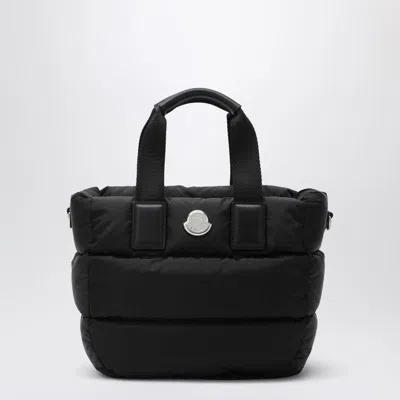 Moncler Micro Shoulder Bag With Quilted Design And Removable Strap In Black