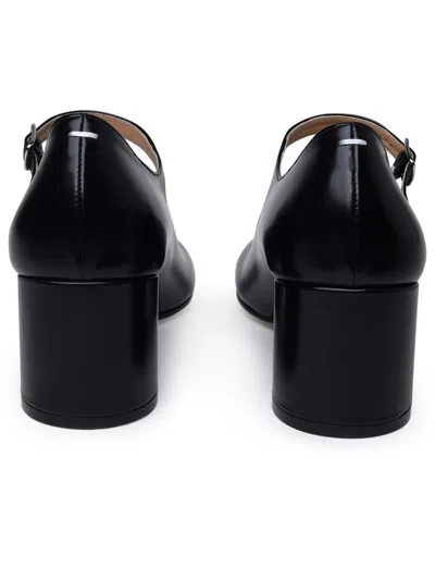 Maison Margiela Tabi Leather Pumps In Black