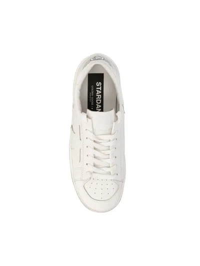 Golden Goose White Stardan Leather Sneakers With Star Motif In White