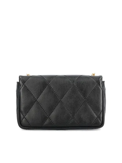 Burberry Small Strand Quilted Leather Shoulder Bag In Black
