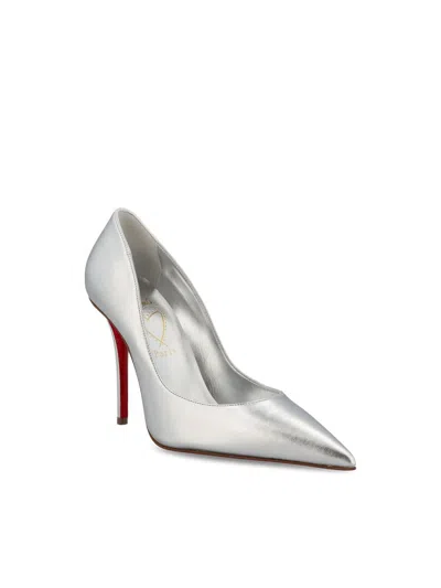 Christian Louboutin Miss Z Metallic Pointed Toe Pumps In Silver