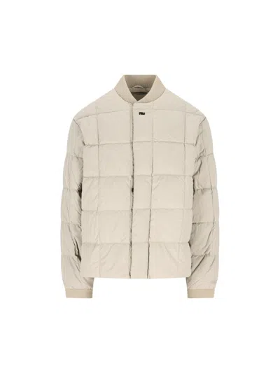 Massimo Osti Studio Quilted Bomber Jacket In Gray