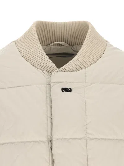 Massimo Osti Studio Quilted Bomber Jacket In Gray
