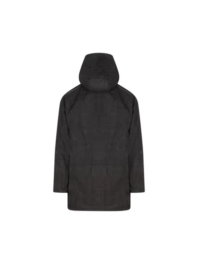 Massimo Osti Studio Hooded Patch-pocket Jacket In Black