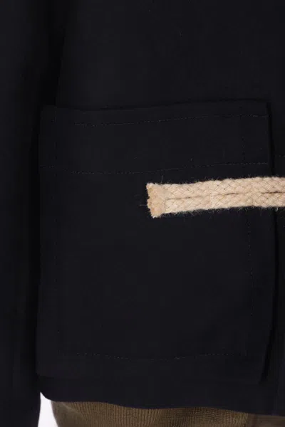 Sacai Hooded Toggle-fastening Coat In Blue