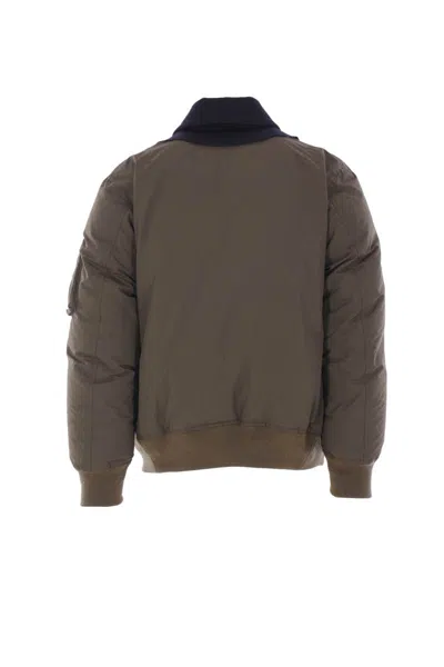 Sacai Double-breasted Anchor-button Coat In Blue