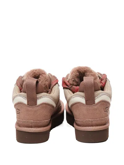 Ugg Ribbon-lace Leather Sneakers In Brown