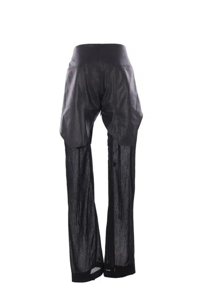 Yehuafan Panelled Trousers In Black