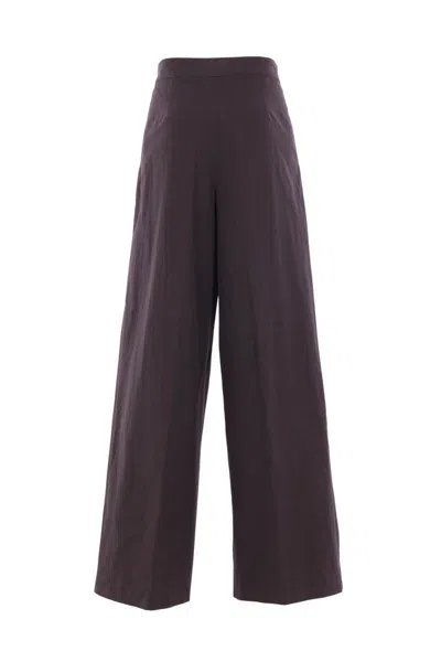 Dries Van Noten Wide Leg Trousers Pleated Design Button Detail In Neutral