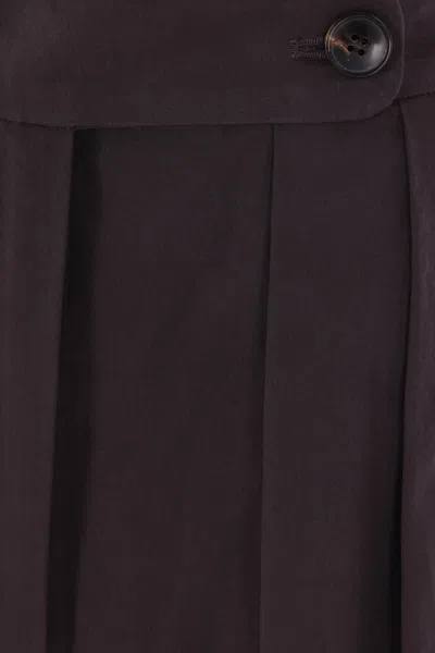 Dries Van Noten Wide Leg Trousers Pleated Design Button Detail In Neutral