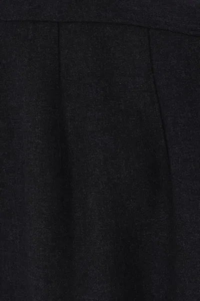 Dries Van Noten Oversized High Collar Jacket With Elastic Hem In Black