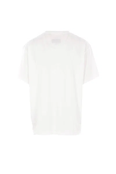 Mm6 Maison Margiela Cotton Crew-neck T-shirt With Numeric Signature Patch In White