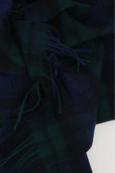 Bless Check-pattern Wool Scarf In Black