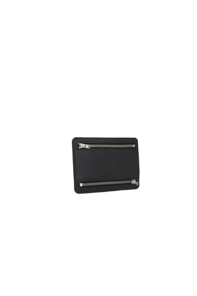 Bless Zip Leather Cardholder In Black